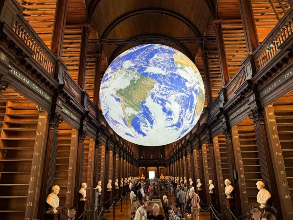 View of The Globe at Trinity College Long Room