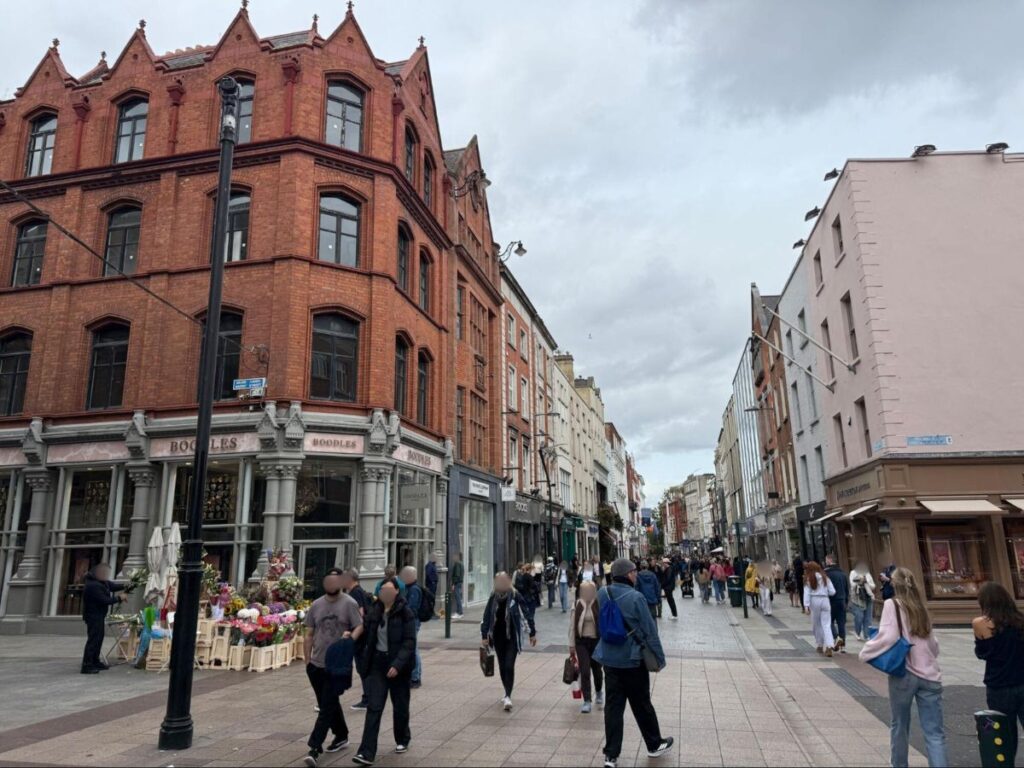 People walking along the shops at The Grafton street