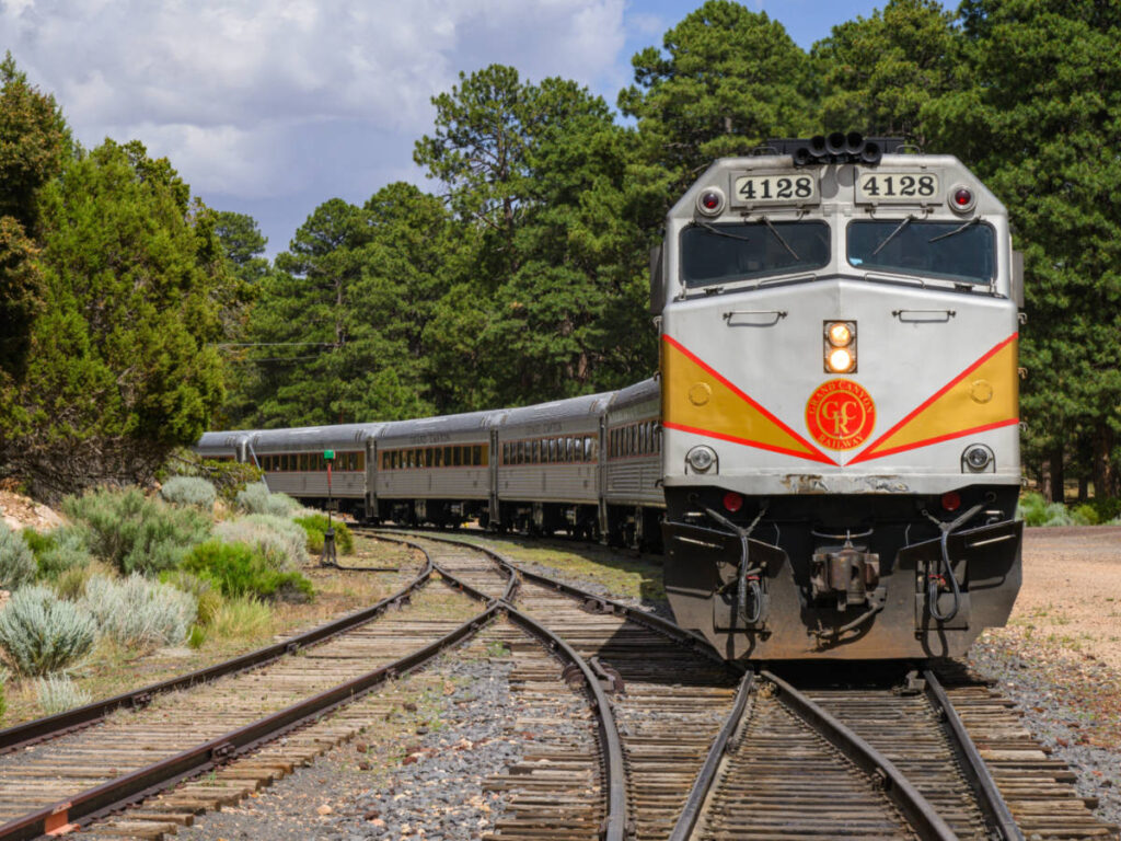 Grand Canyon Railway train at the National Park