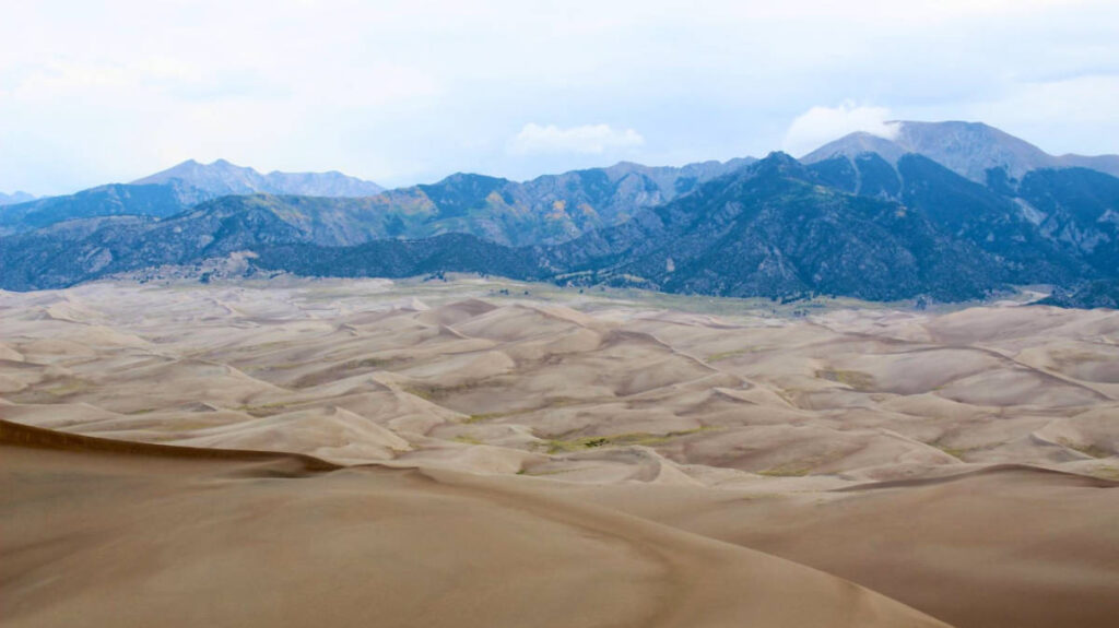 Clear sky over the Great Sand Dunes National Park in Colorado