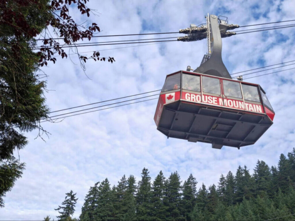 Perspective view of the Grouse Mountain Skyride