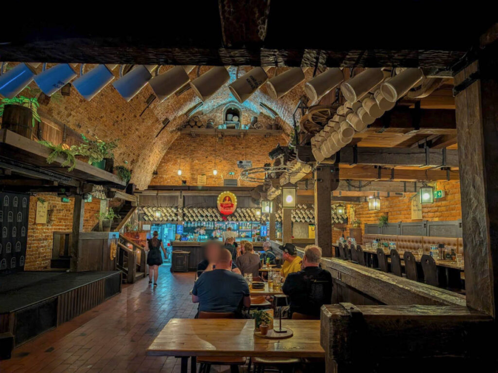View of the cozy interior of The Gunpowder Cellar