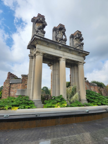 View of the ruins at the  Holliday Park