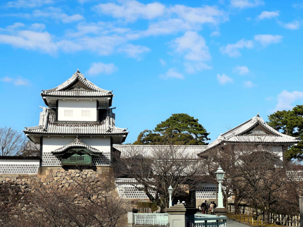 View of the outer walls of Kanazawa Castle