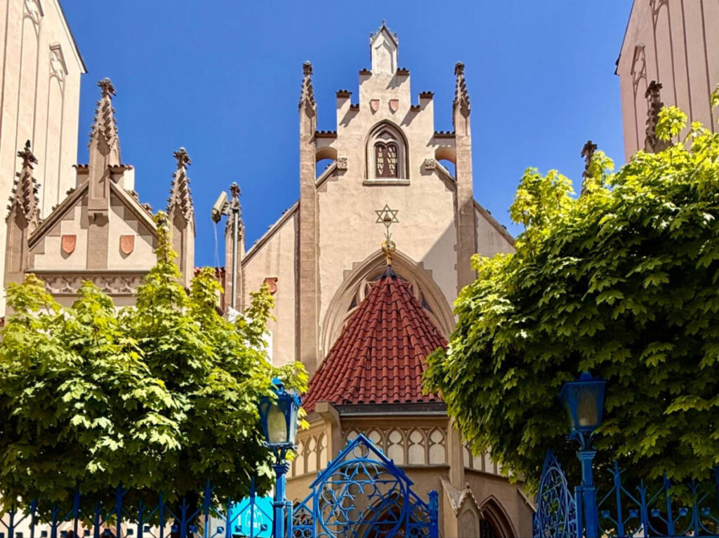 View of the beautiful facade of The Maisel Synagogue