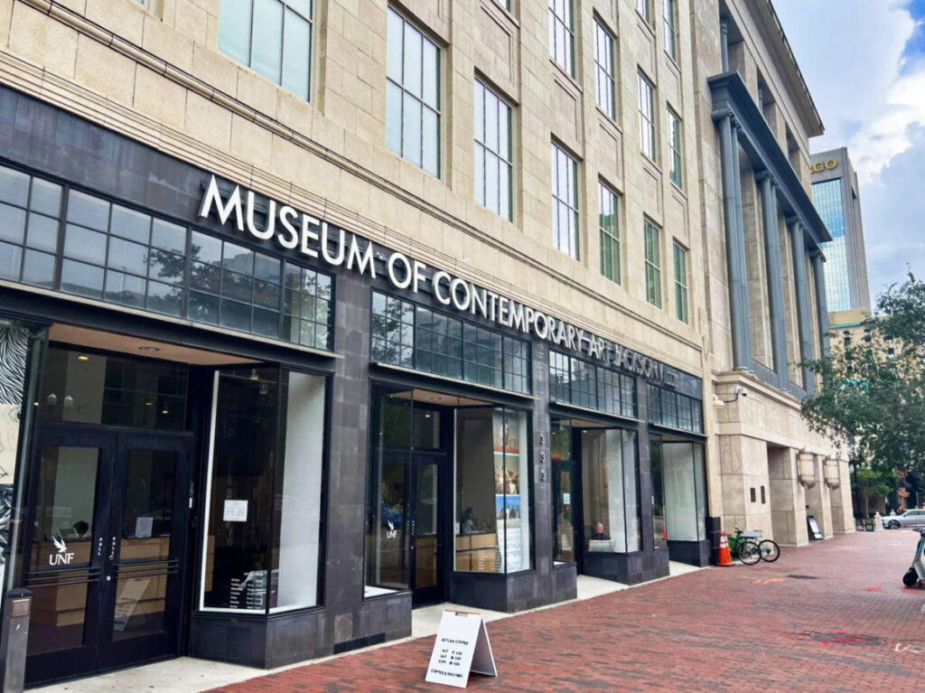 View of the exterior and entrance of The Museum of Contemporary Art Jacksonville