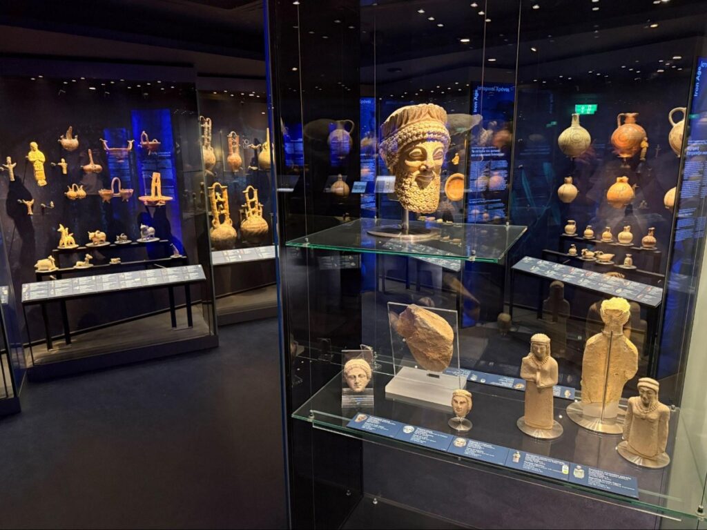 Ancient artifacts on display at The Museum of Cycladic Art