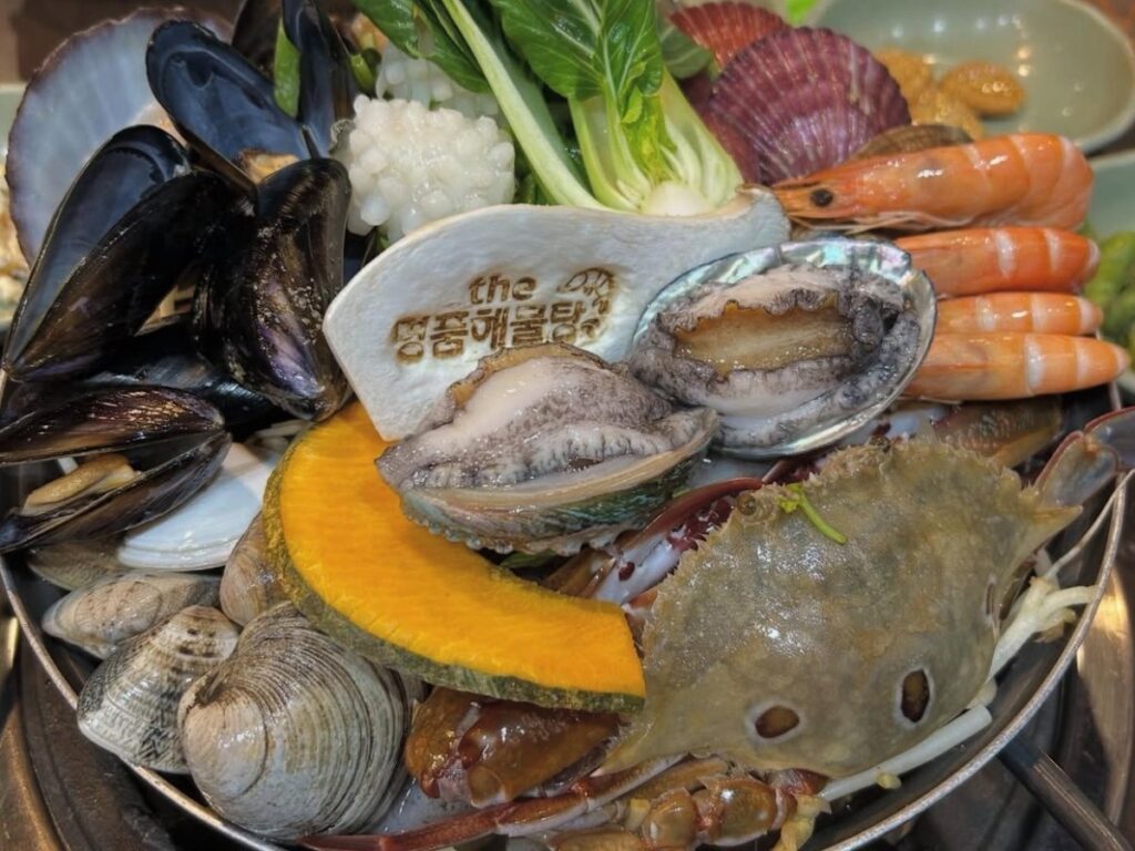 Fresh seafood at The Myeongpum Haemultang