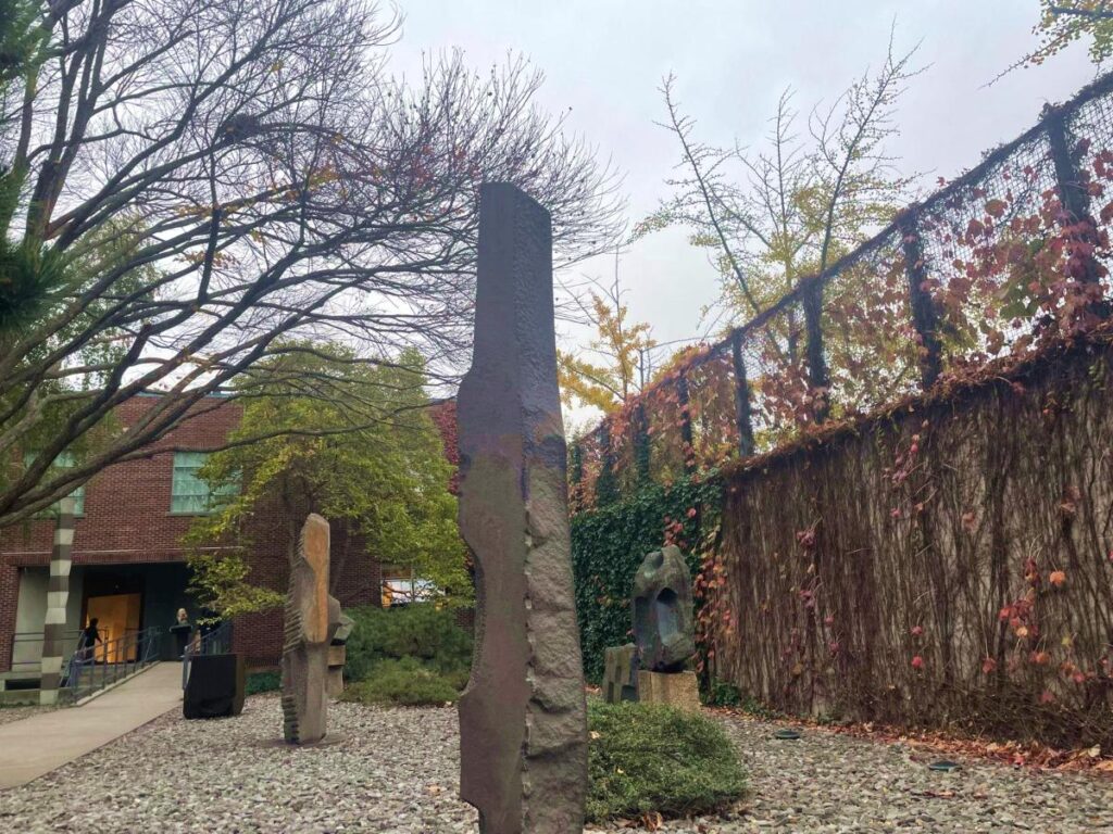 View of the Outdoor courtyard at The Noguchi Museum