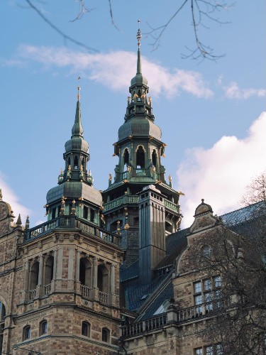 The spires and Renaissance Revival tower of the Nordic Museum