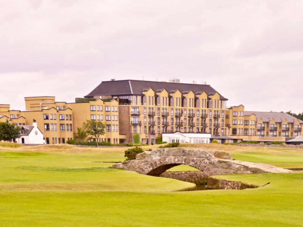 View of the Old Course Hotel, Golf resort and spa in St Andrews