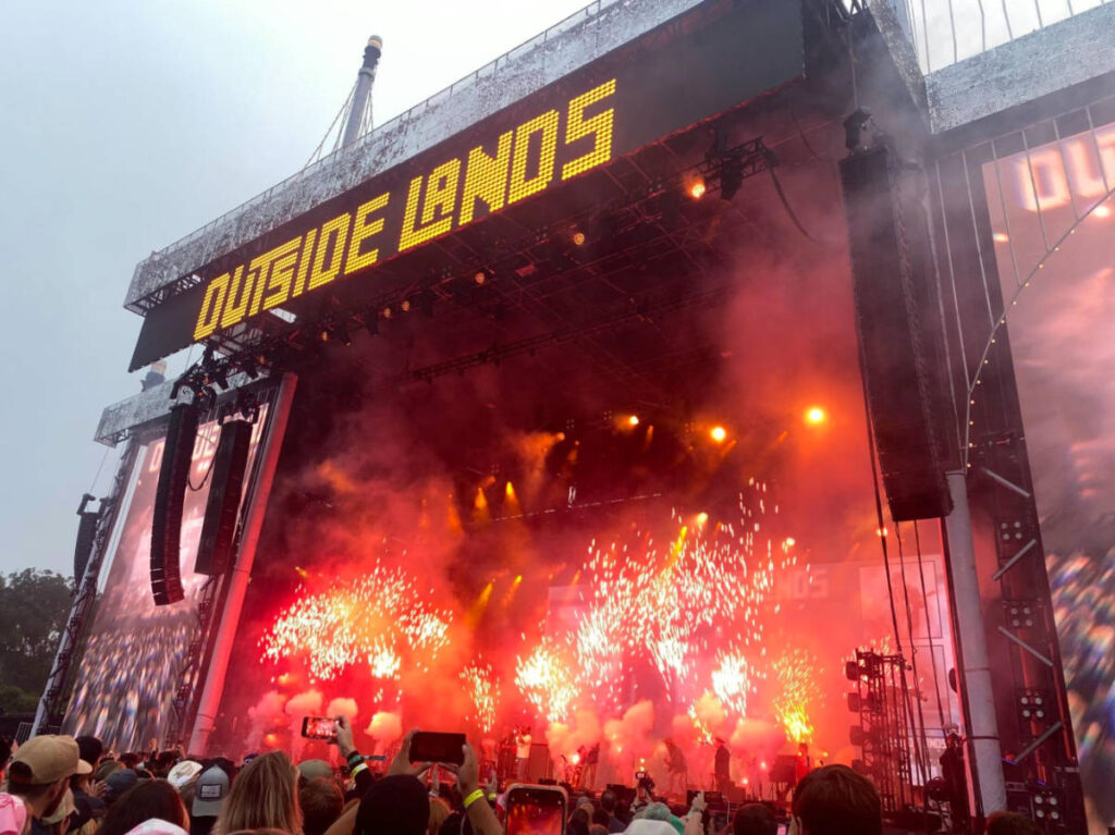 People attending a music festival in Outside Lands