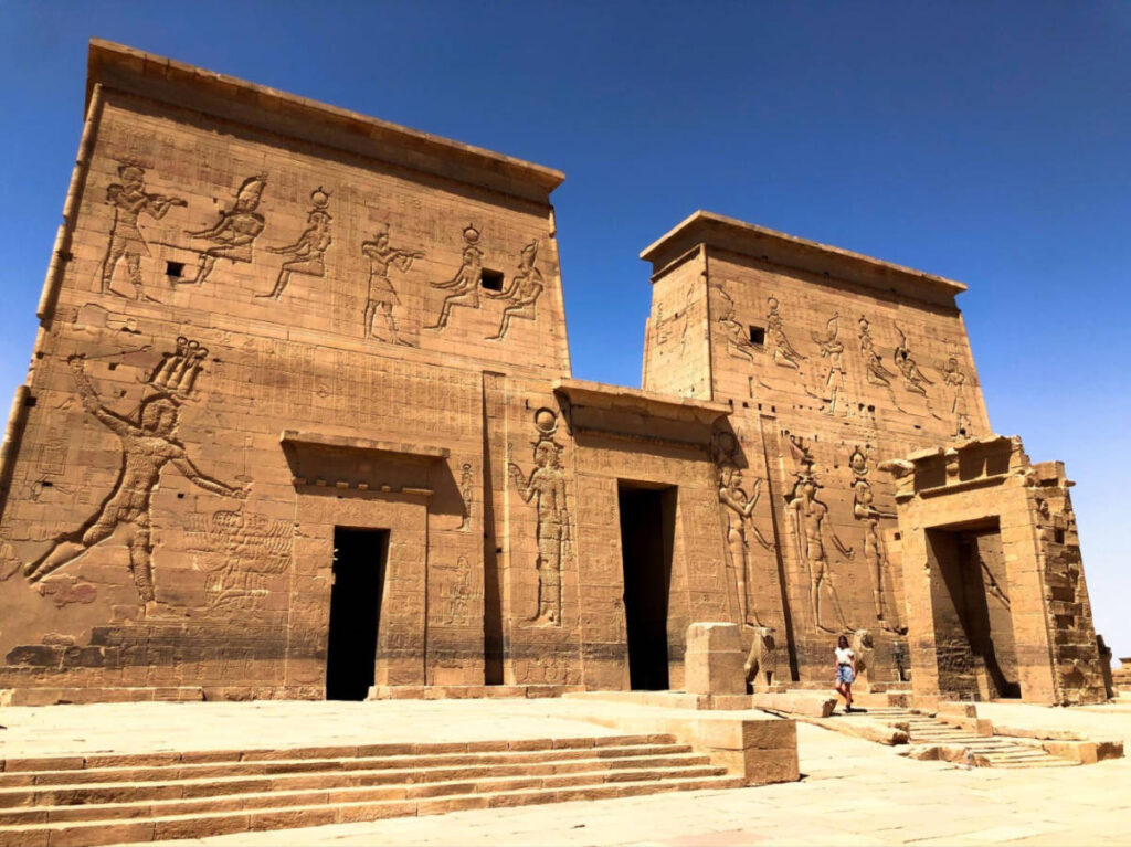 View of the details outside the Philae Temple