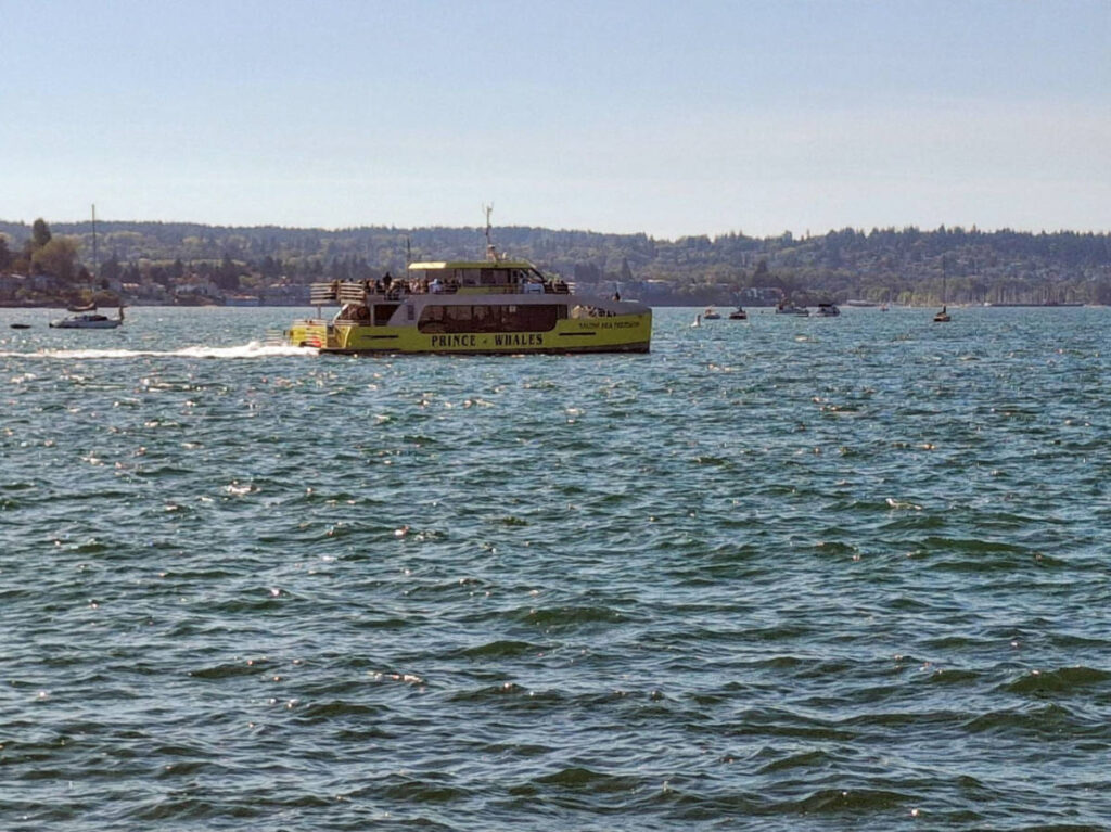 The Prince of Whales on the open waters of Vancouver