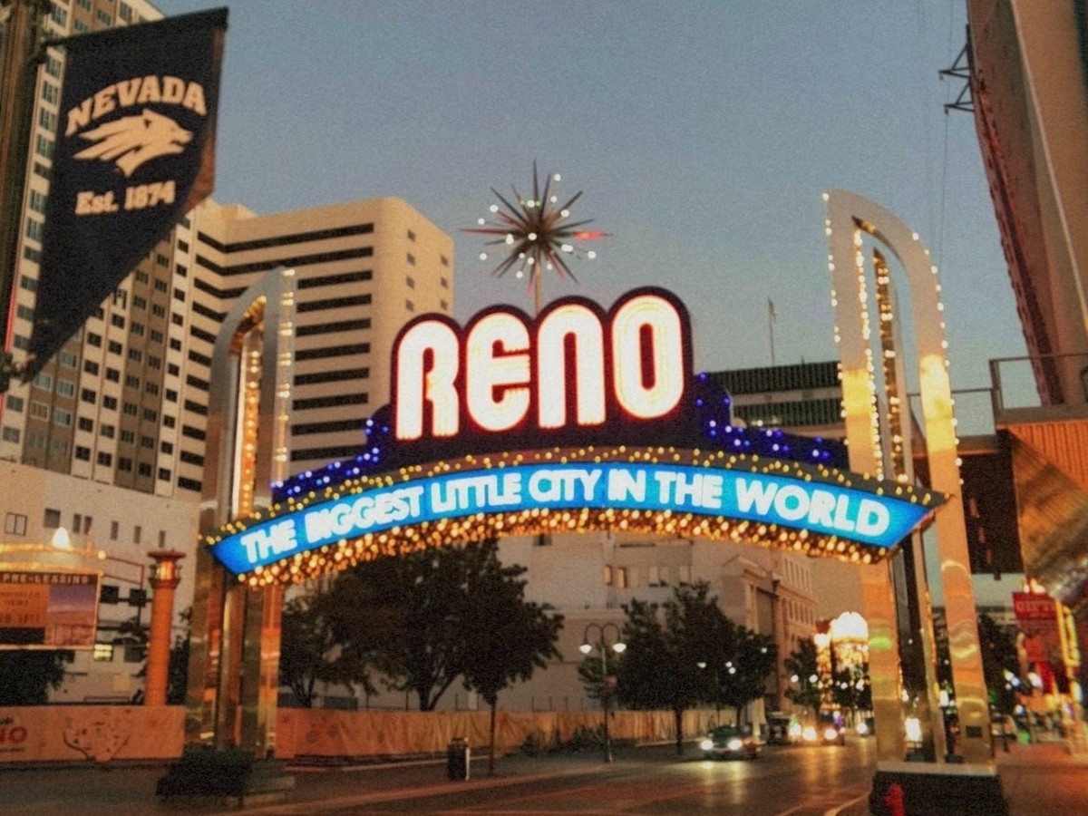 View of the famous Reno sign