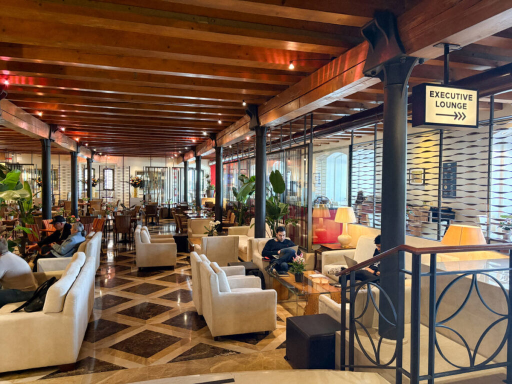 People lounging at the Rialto Bar & Restaurant