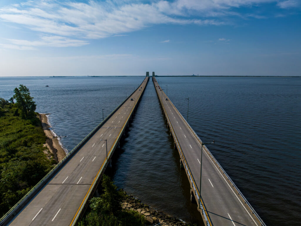 Aerial view of the Robert Moses Causeway
