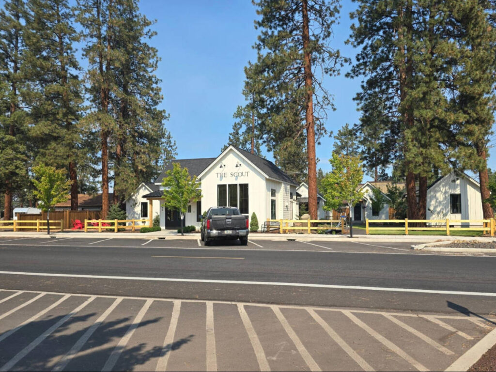 The Scout property under the clear blue sky