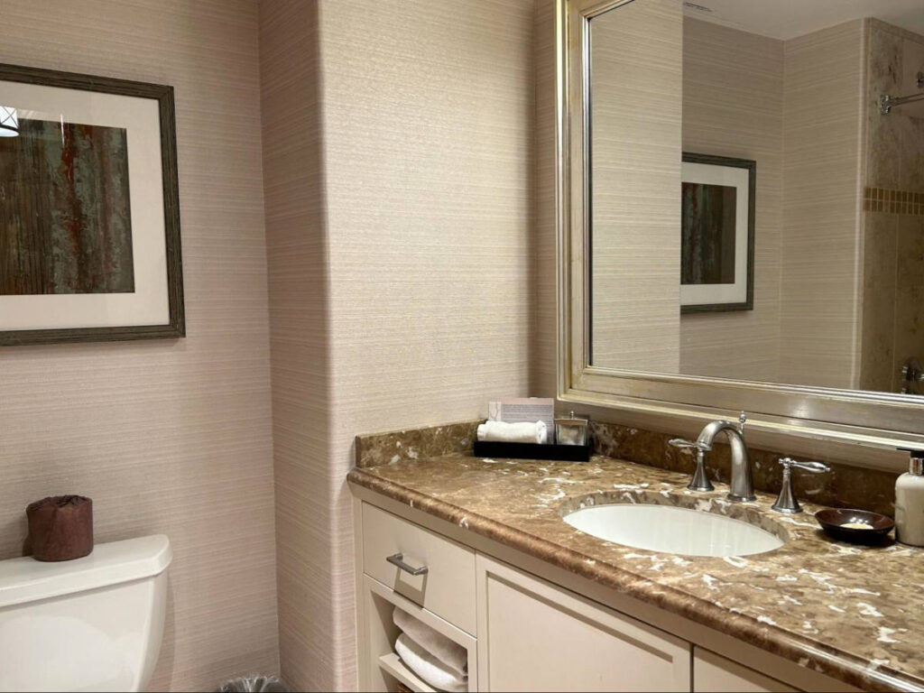 The interior of the bathroom in The Sebastian