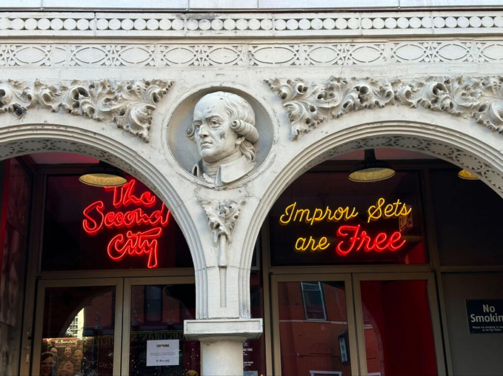 Outside view of the The Second City comedy club