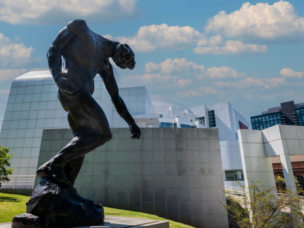 View of the sculpture called The Shade by Auguste Rodin