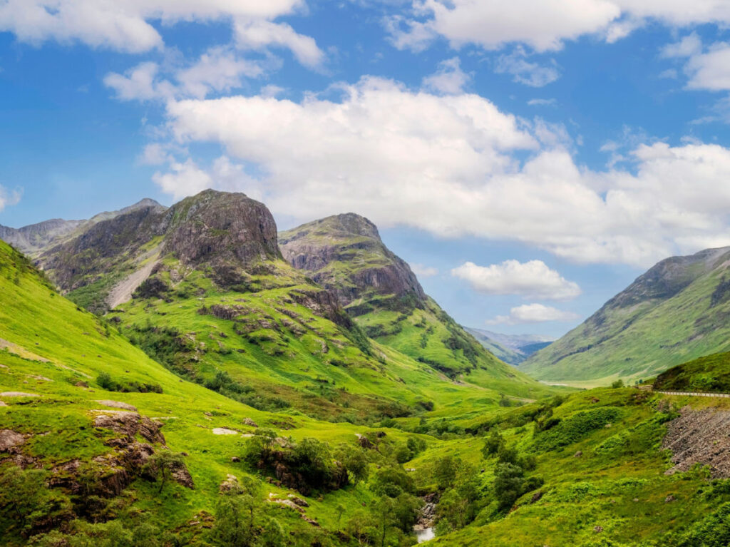 Majestic view of The Three Sisters of Glencoe