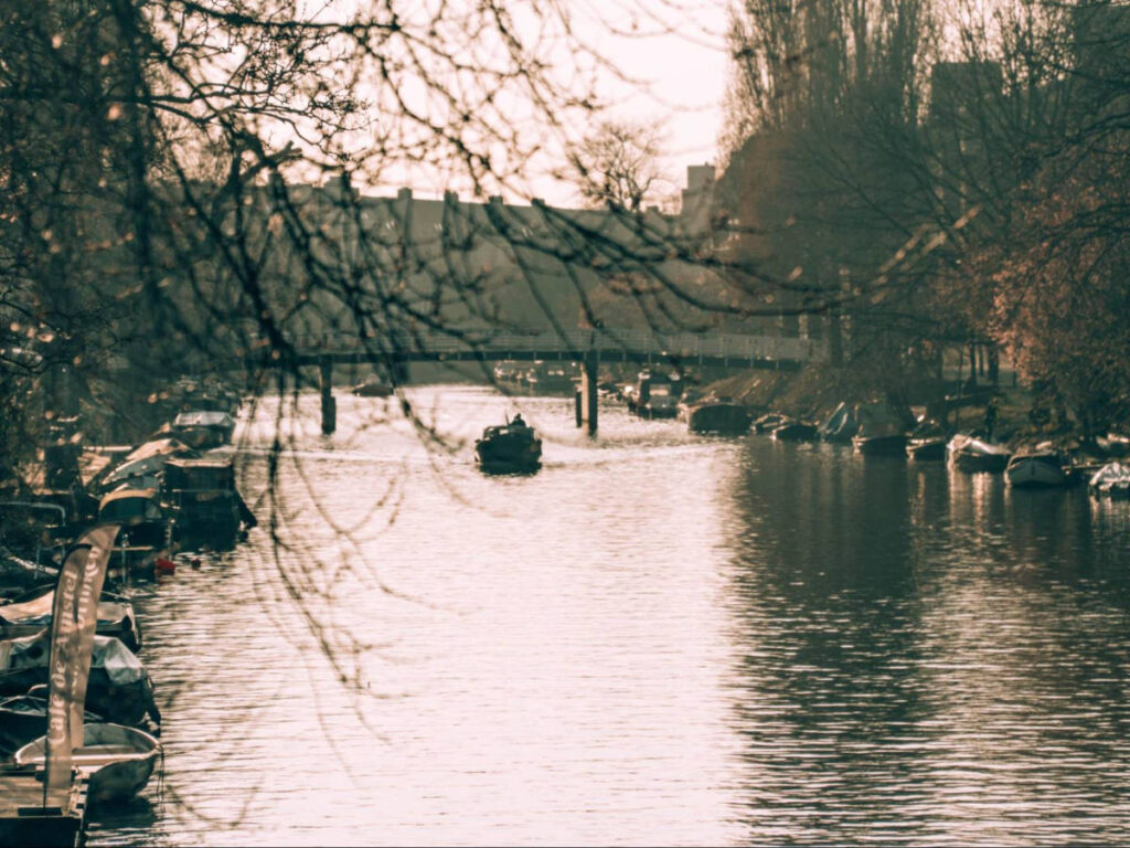Serene view of The canals at Amsterdam