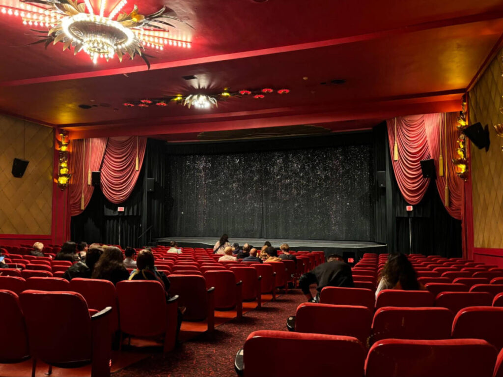 The interior of the theater on Wilshire Boulevard in Beverly Hills