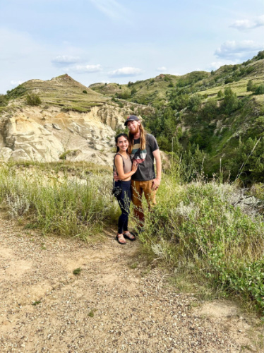 The author, Abigail Bliss with her husband at the Theodore Roosevelt National Park