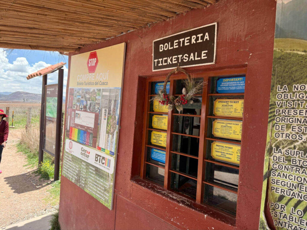 View of the ticket office outside Moray