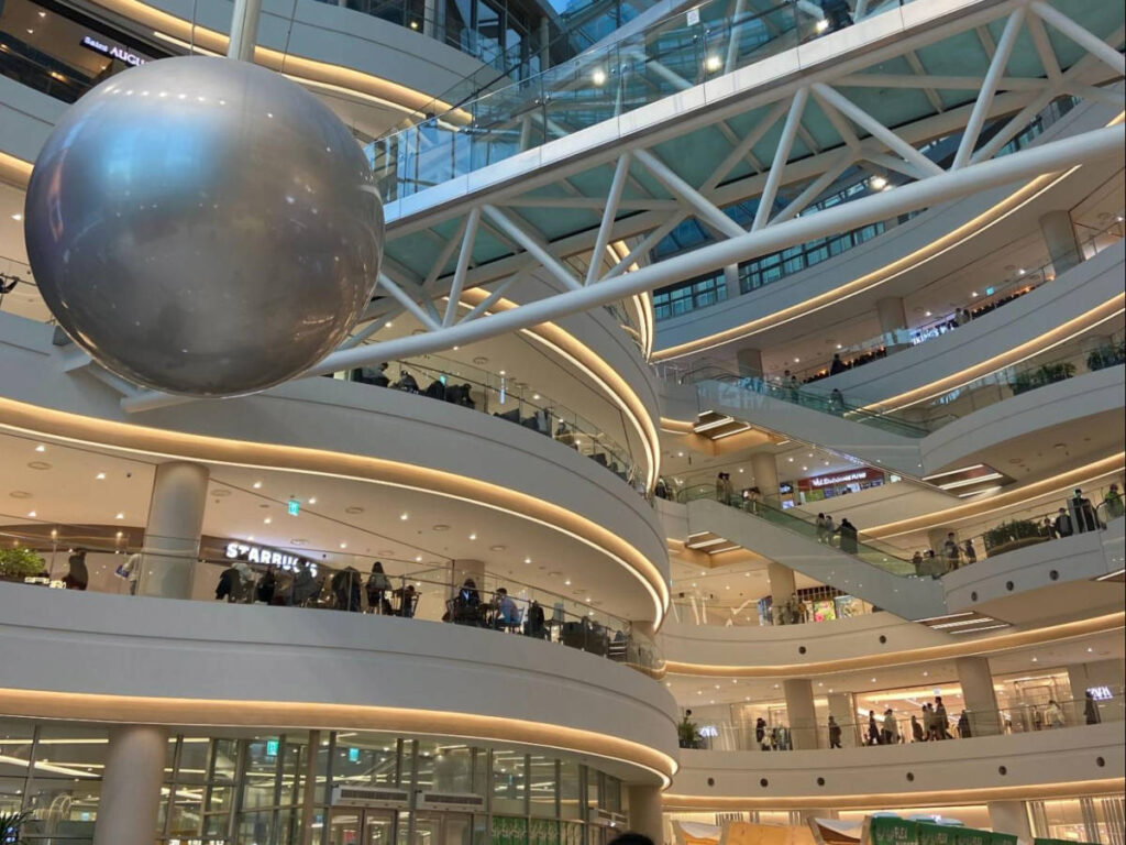 The interior of the Times Square shopping mall in Seoul