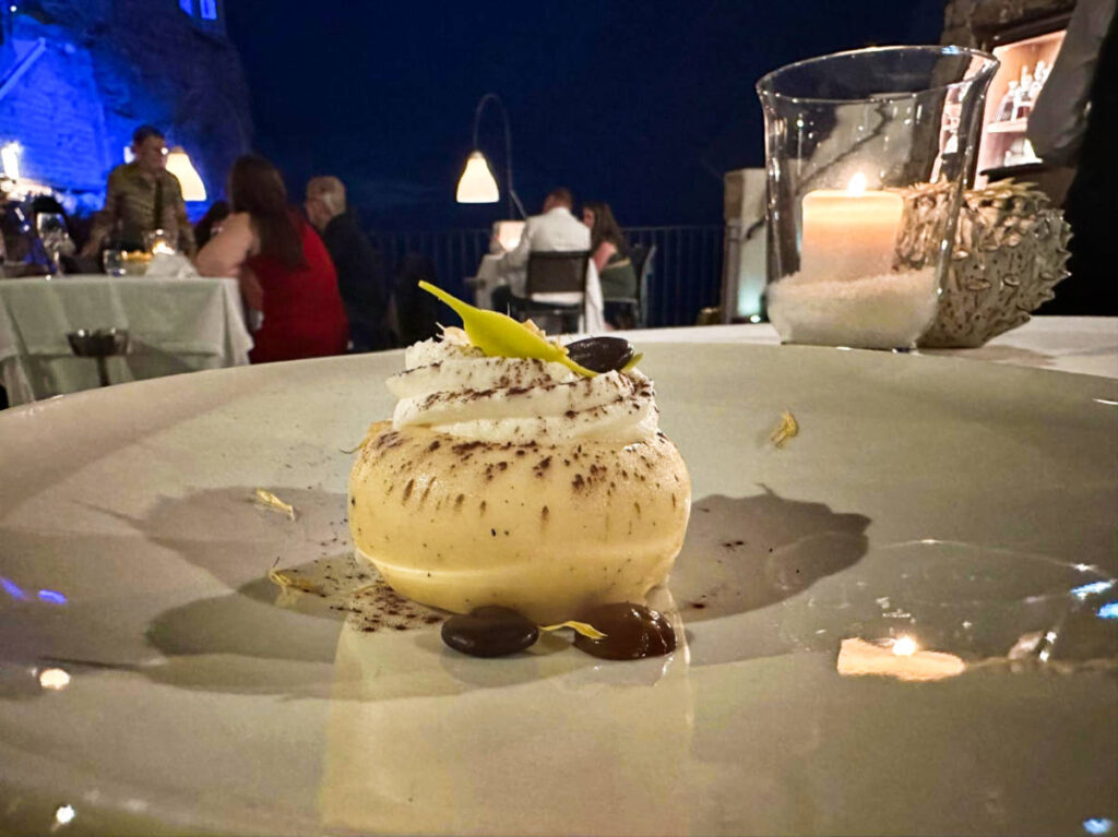 A plate of tiramisu