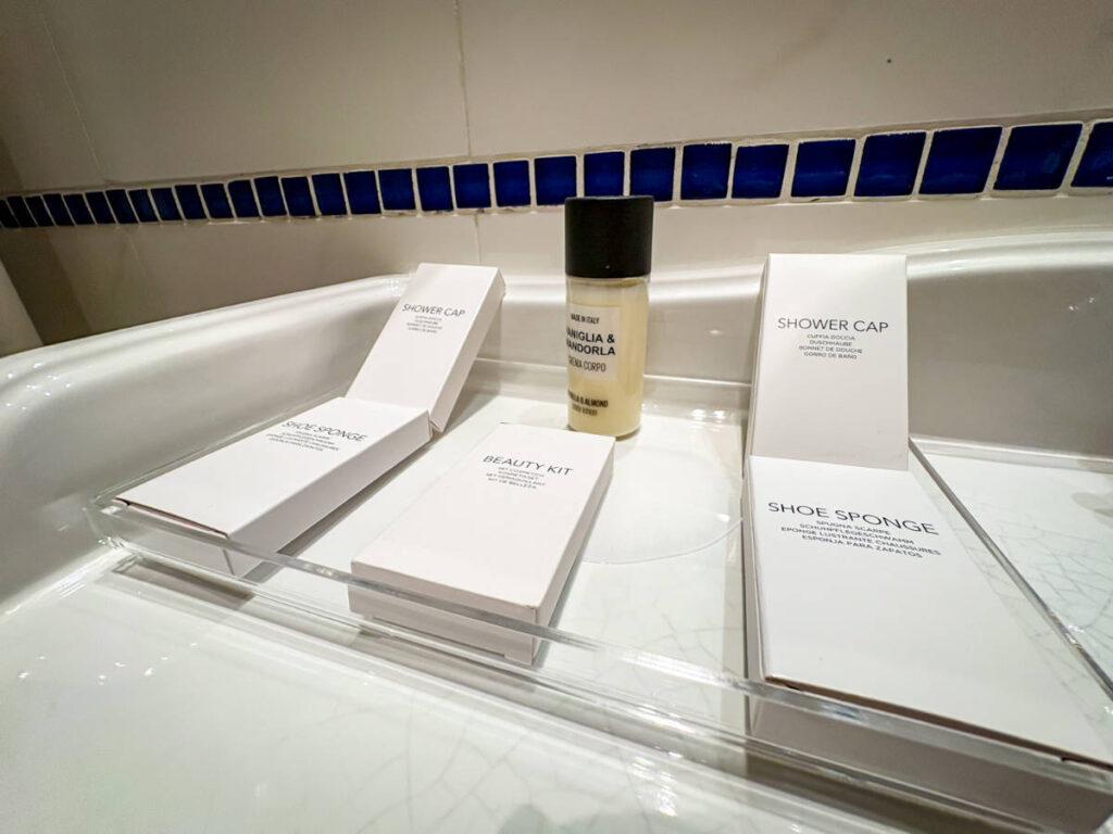 Toiletries available at the Hotel Principe