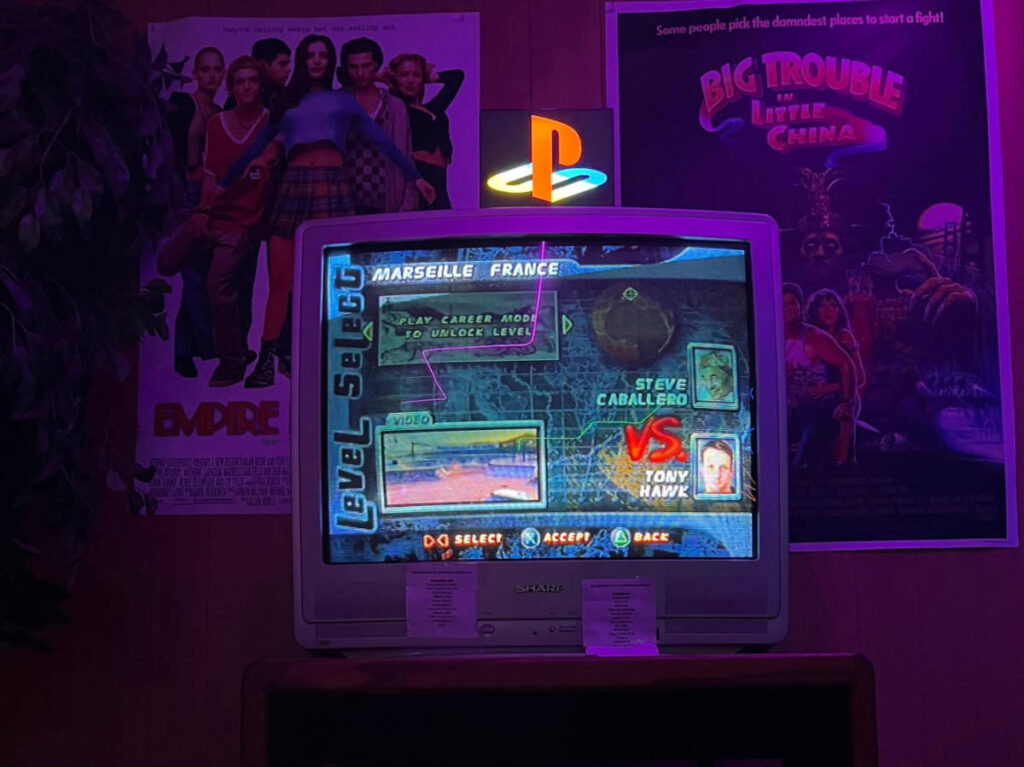 The Tony Hawk Pro Skater 2 on a PlayStation 1