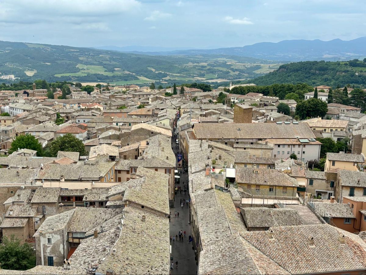 The views from the top of Torre del Moro Clock Tower