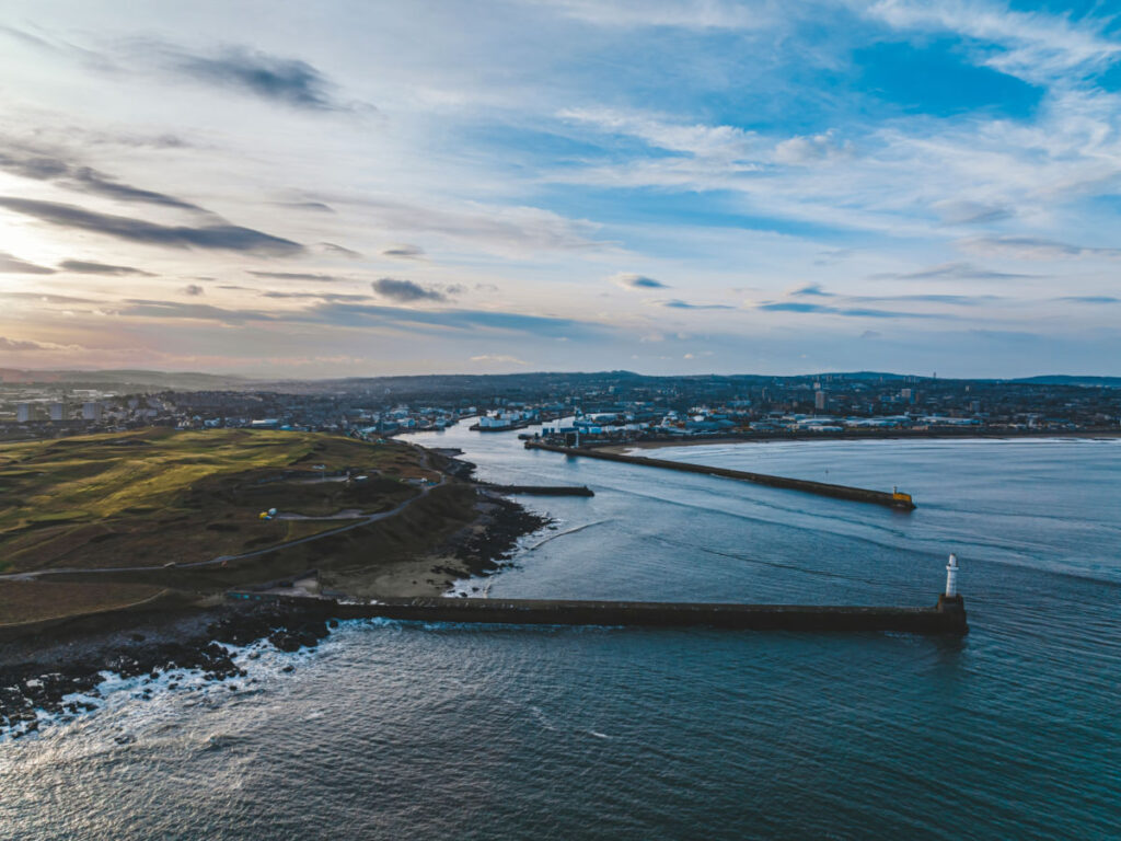 Aerial view of Torry Battery