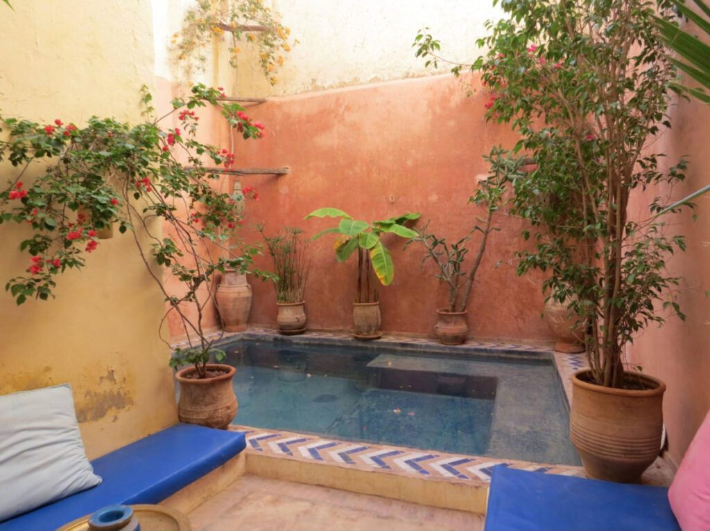 View of the communal bath space