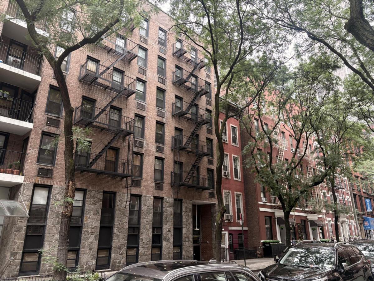 View of the tree-lined streets in Hell’s Kitchen