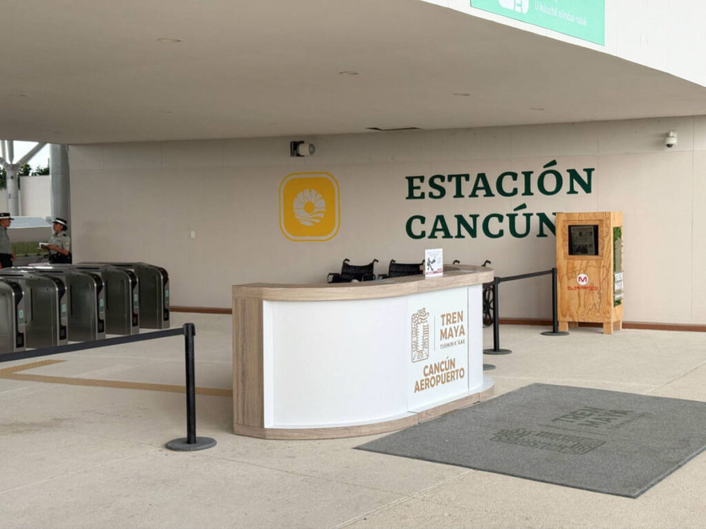 The Tren Maya station at the airport