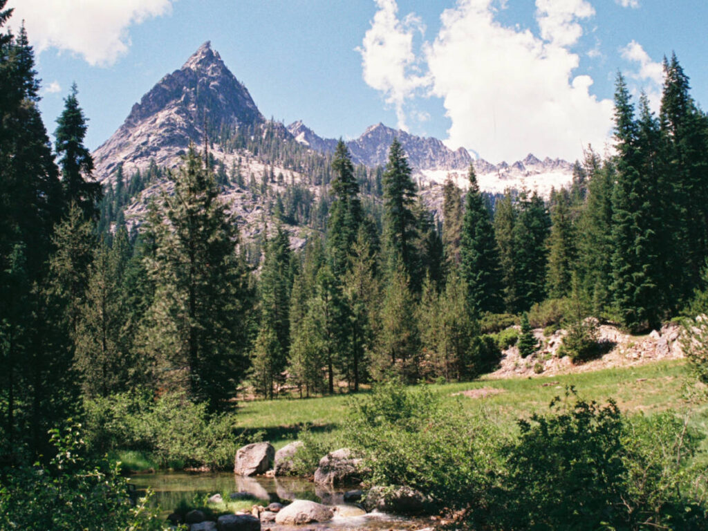 Trinity Alps Wilderness showcasing majestic mountain range in the background