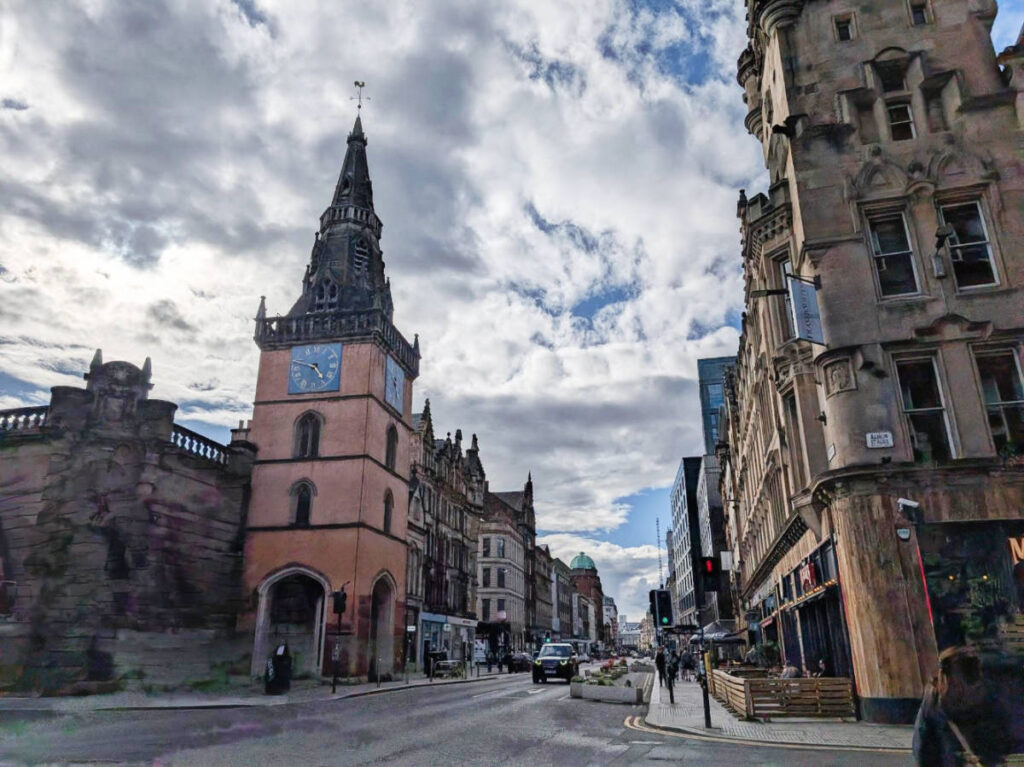 View at the Trongate street in the morning