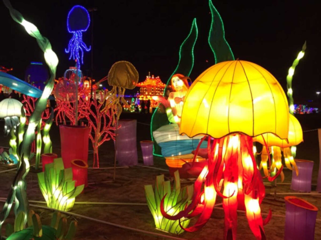 View of Underwater-Themed Lantern displays at Fort Bend County Fairgrounds