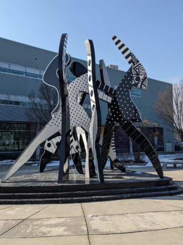 The art installation of “United We Stand” in the Charles H. Wright Museum of African-American History
