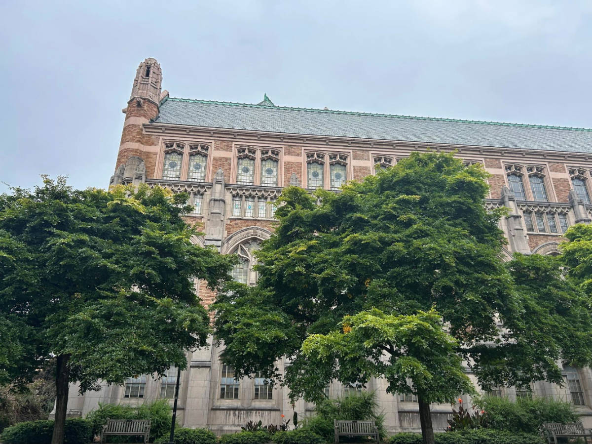 View of a building at the University of Washington campus