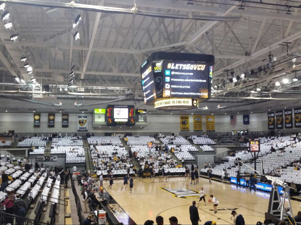 View of the VCU basketball game