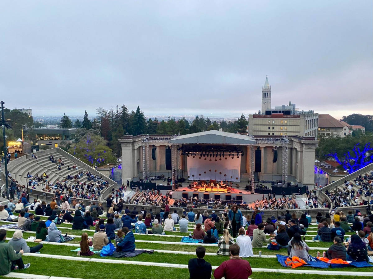 People watching Vance Joy perform at Greek Theater