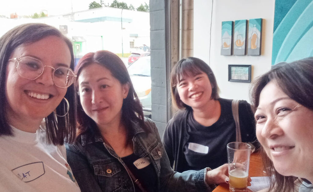 Travel Lemming writer, Catherine Driver with some people who attended the recent Vancouver meetup