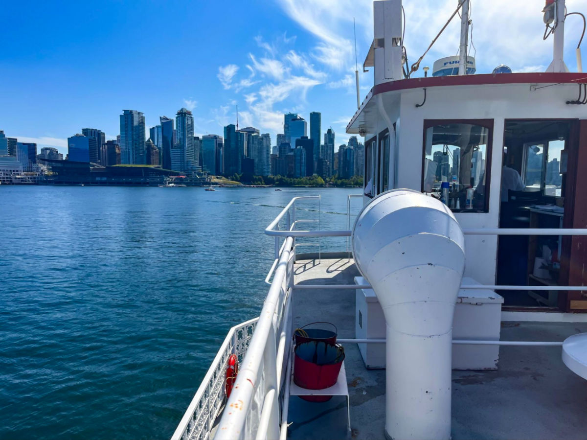 View of the Vancouver skyline from the harbor cruise