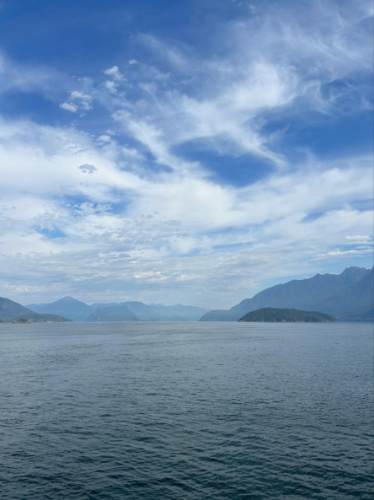 Scenic view from the ferry in Vancouver