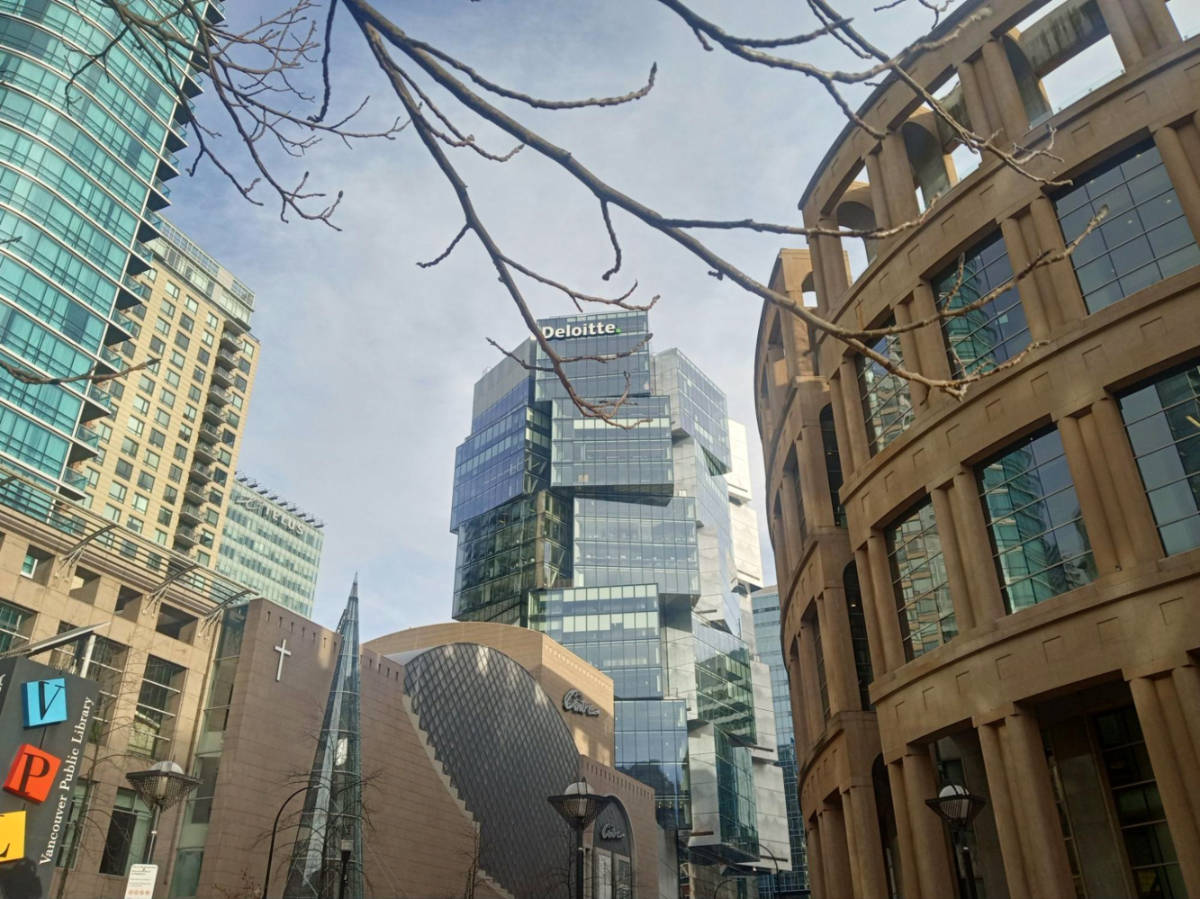 View of the unique buildings around Vancouver